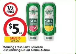 Coles Morning Fresh Easy Squeeze Dishwashing Liquid offer