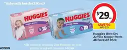 Coles Huggies Ultra Dry Jumbo Nappy Pants offer