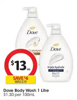 Coles Dove Body Wash offer
