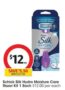 Coles Schick Silk Hydro Moisture Care Razor Kit 1 Each offer