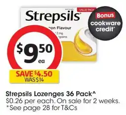 Coles Strepsils Lozenges offer