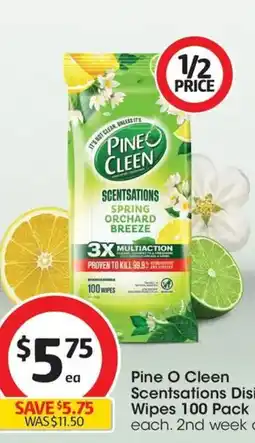 Coles Pine O Cleen Scentsations Disinfectant Wipes offer