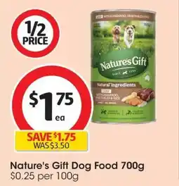 Coles Nature's Gift Dog Food offer
