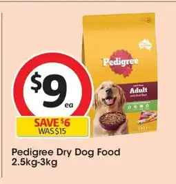 Coles Pedigree Dry Dog Food offer