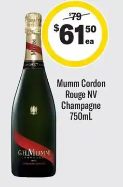 Coles Mumm Cordon Rouge NV Champagne offer
