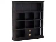 LivingStyles Showa Mahogany Timber 9 Compartment Display Cabinet, Chocolate offer