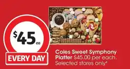Coles Coles Sweet Symphony Platter offer