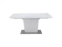 Jeff Tempered Glass Topped Extension Dining Table, 160-220cm, White