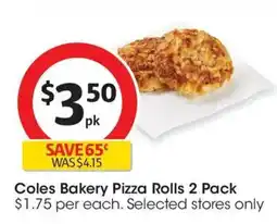 Coles Coles Bakery Pizza Rolls offer