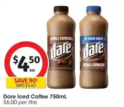 Coles Dare Iced Coffee offer