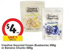 Coles Creative Gourmet Frozen Blueberries or Banana Chunks offer