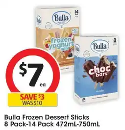 Coles Bulla Frozen Dessert Sticks offer