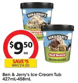 Coles Ben & Jerry's Ice Cream Tub offer