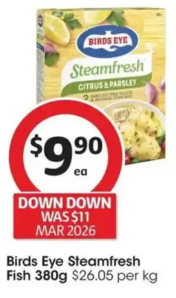 Coles Birds Eye Steamfresh Fish offer