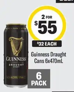 Coles Guinness Draught Cans offer
