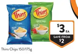 Foodworks Thins Chips offer