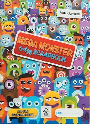 Officeworks Studymate 64 Page 100gsm Mega Monster Scrapbook offer