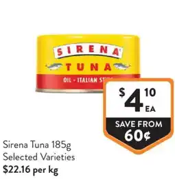 Foodworks Sirena Tuna offer