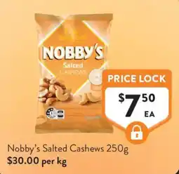 Foodworks Nobby's Salted Cashews offer
