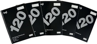 Officeworks Keji 5 Pack A4 120 Page Notebooks offer