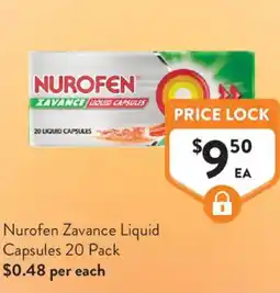 Foodworks Nurofen Zavance Liquid Capsules offer