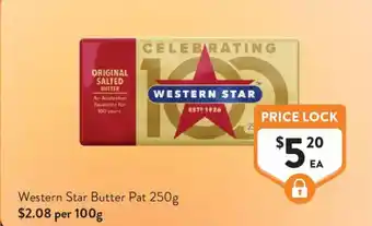 Foodworks Western star butter pat offer