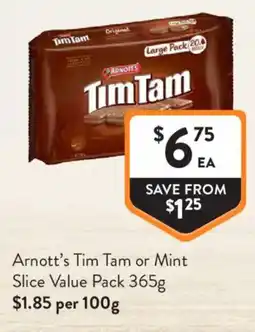 Foodworks Arnott's Tim Tam or Mint Slice Value Pack offer
