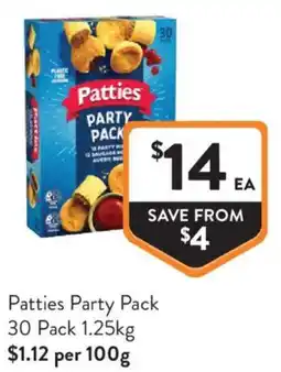 Foodworks Patties Party Pack 30 Pack offer