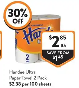 Foodworks Handee Ultra Paper Towel offer