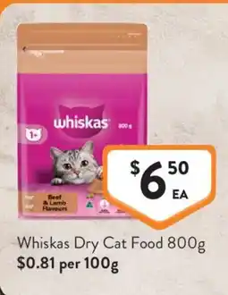 Foodworks Whiskas Dry Cat Food offer