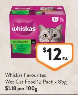 Foodworks Whiskas Favourites Wet Cat Food offer