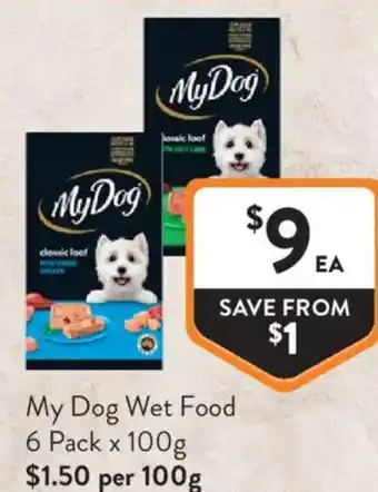 Foodworks My Dog Wet Food 6 Pack x offer