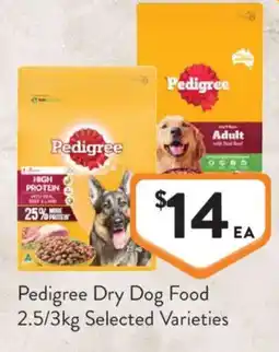 Foodworks Pedigree Dry Dog Food Selected Varieties offer