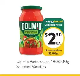 Foodworks Dolmio Pasta Sauce offer