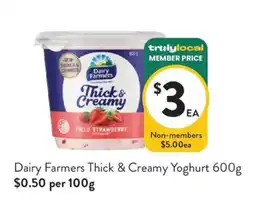 Foodworks Dairy Farmers Thick & Creamy Yoghurt offer