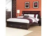 LivingStyles Coco New Zealand Pine Timber Bed with End Drawer, Queen offer