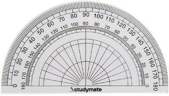 Officeworks Studymate 180-Degree Protractor 10cm offer
