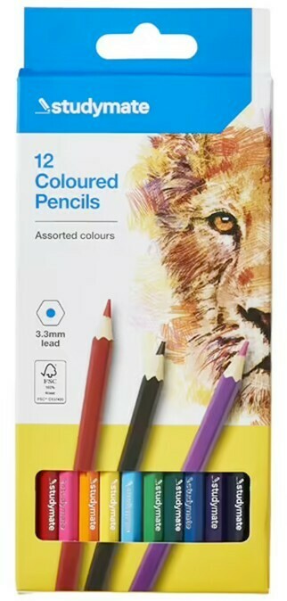 Officeworks Studymate 12 Pack Coloured Pencils offer