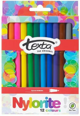 Officeworks Texta 12 Pack Nylorite Coloured Markers offer