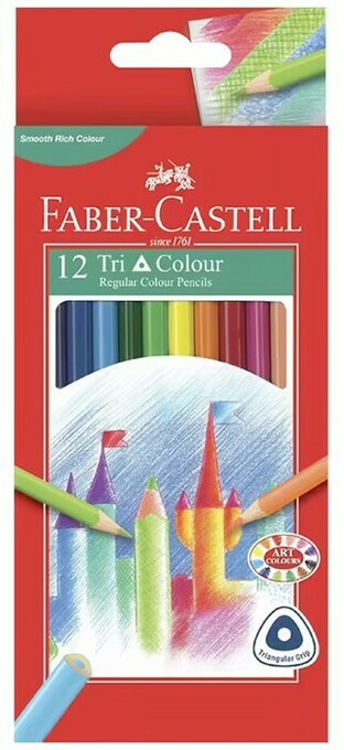 Officeworks Faber-Castell 12 Pack Triangular Coloured Pencils offer