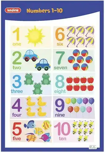 Officeworks Kadink Wall Chart - Numbers 1 -10 offer