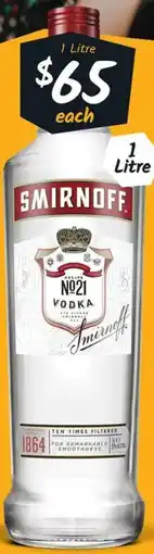 Cellarbrations Smirnoff Red Label Vodka offer