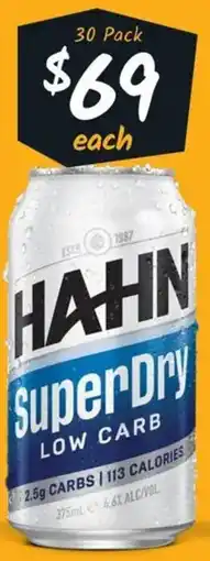Cellarbrations Hahn SuperDry Block Cans offer