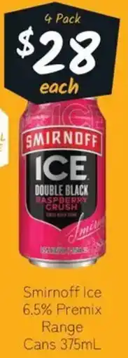 Cellarbrations Smirnoff Ice 6.5% Premix Range Cans offer
