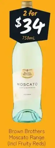 Cellarbrations Brown Brothers Moscato Range offer