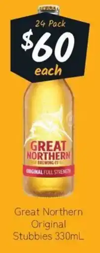 Cellarbrations Great Northern Original Stubbies offer
