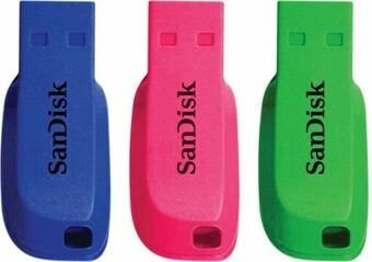 Officeworks SanDisk 3 Pack 32GB Cruzer Blade USB Flash Drives offer
