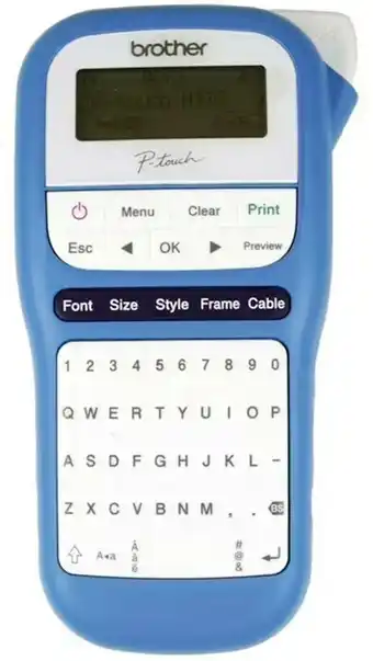 Officeworks Brother P-touch Portable Label Maker - Blue offer