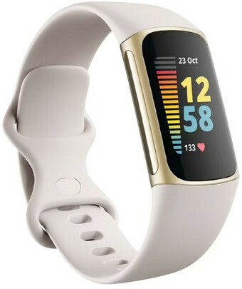 Officeworks Fitbit Charge 5 Fitness Tracker - White offer