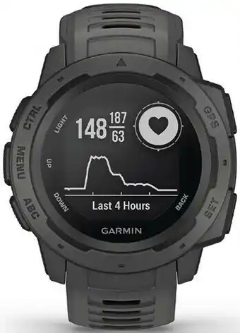 Officeworks Garmin Instinct GPS Smart Watch - Graphite offer